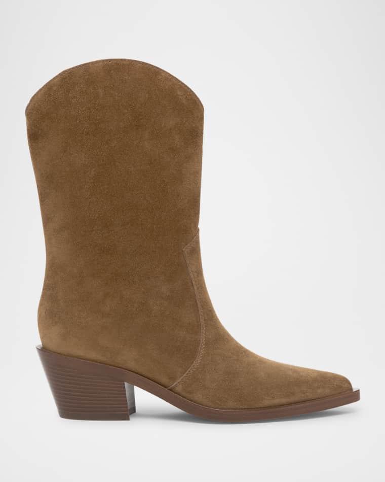 Suede Short Western Boots by GIANVITO ROSSI