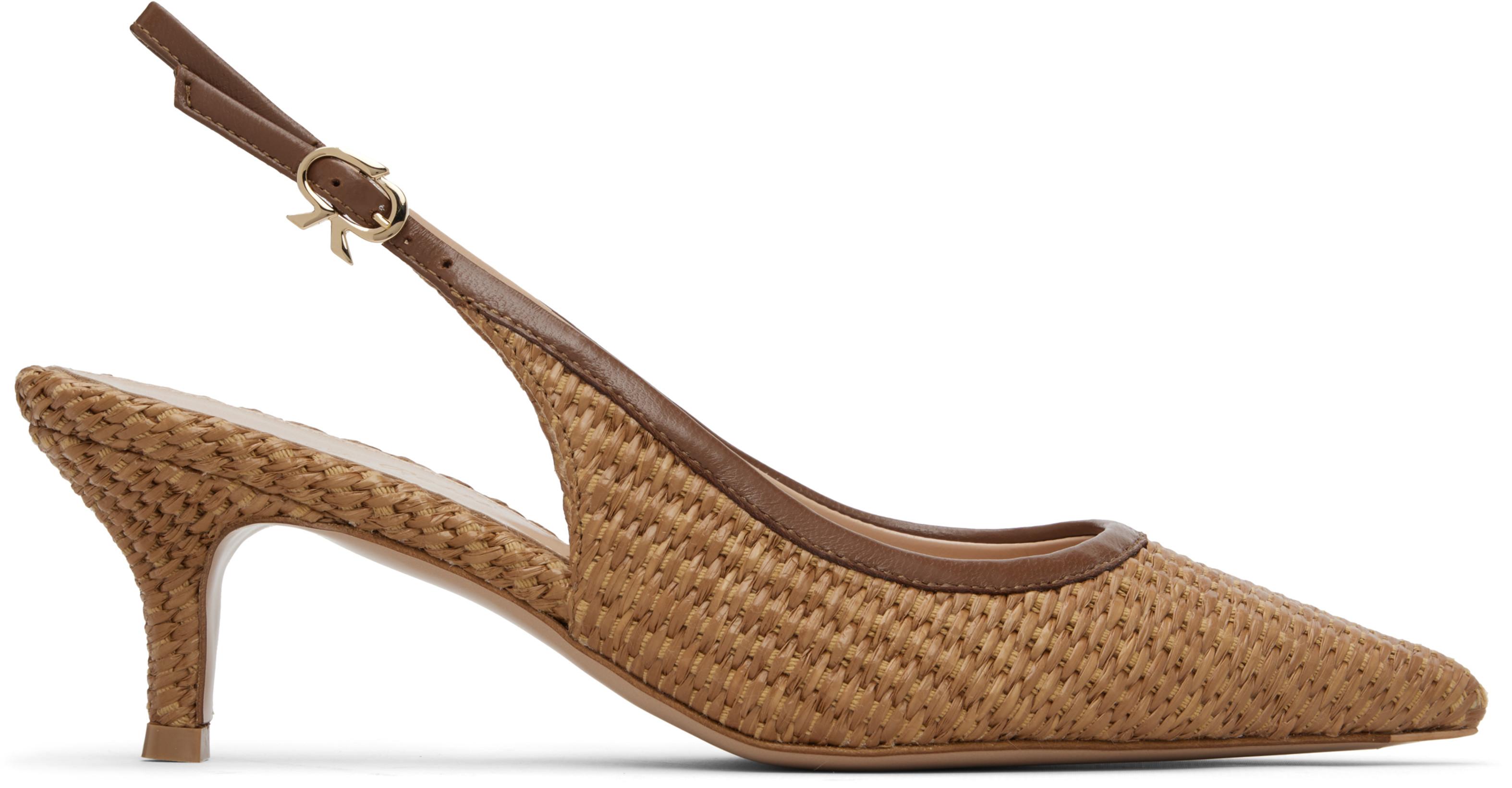 Tan Minorca Heels by GIANVITO ROSSI