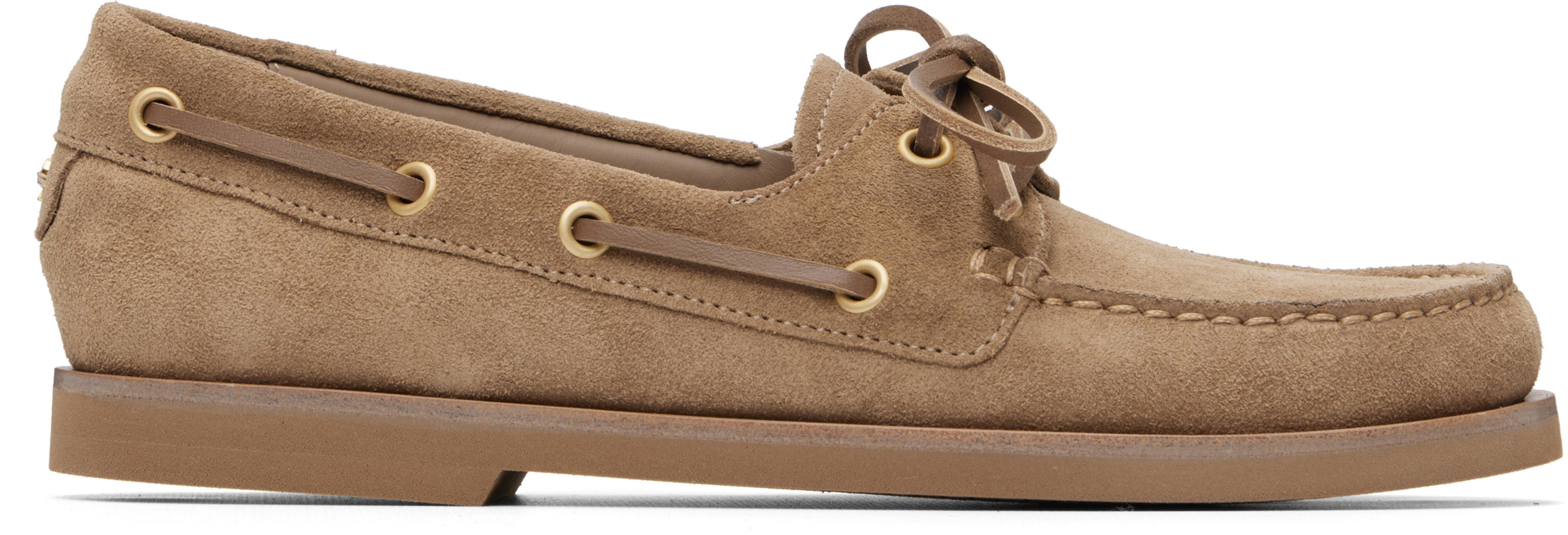 Tan Vandée Boat Shoes by GIANVITO ROSSI