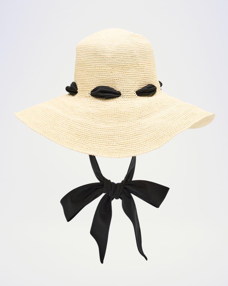 June Packable Straw Sun Hat by GIGI BURRIS MILLINERY