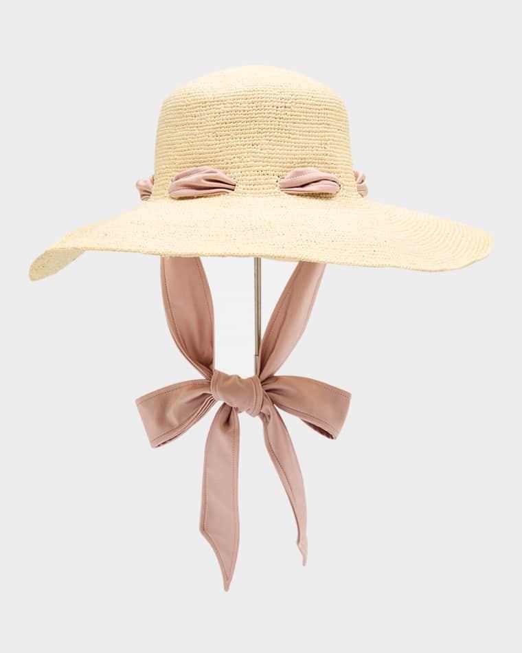 June Packable Straw Sun Hat by GIGI BURRIS MILLINERY