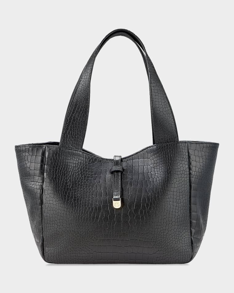 Mercer Croc-Embossed Leather Tote Bag by GIGI NEW YORK