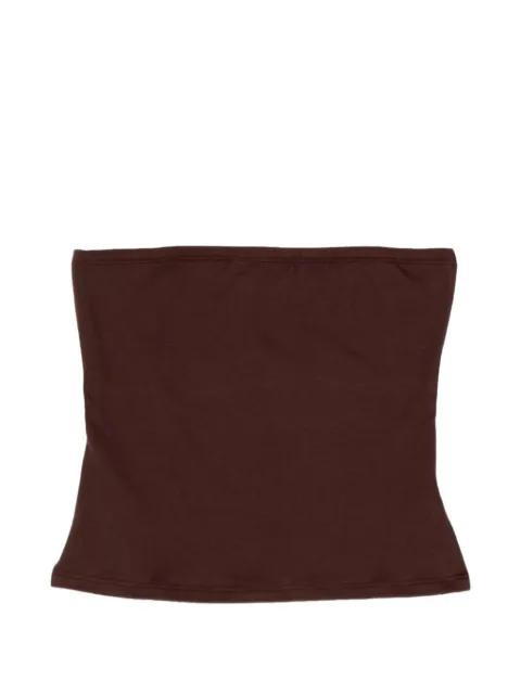 brown tube top by GIL RODRIGUEZ