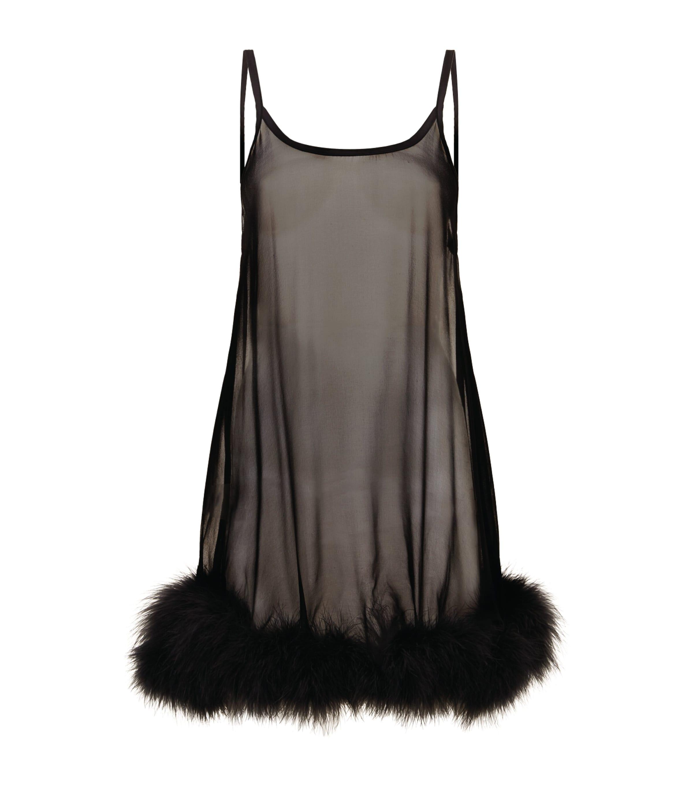 Gilda & Pearl Diana Marabou Babydoll by GILDA&PEARL