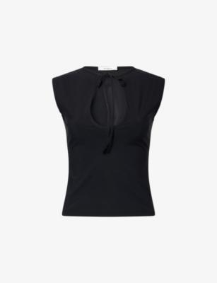 Anis Key-Hole Stretch-Woven Top by GIMAGUAS