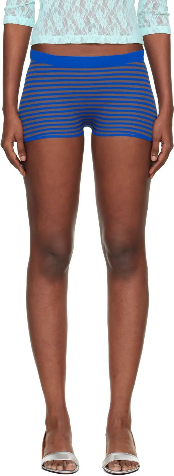Blue & Brown Camu Shorts by GIMAGUAS