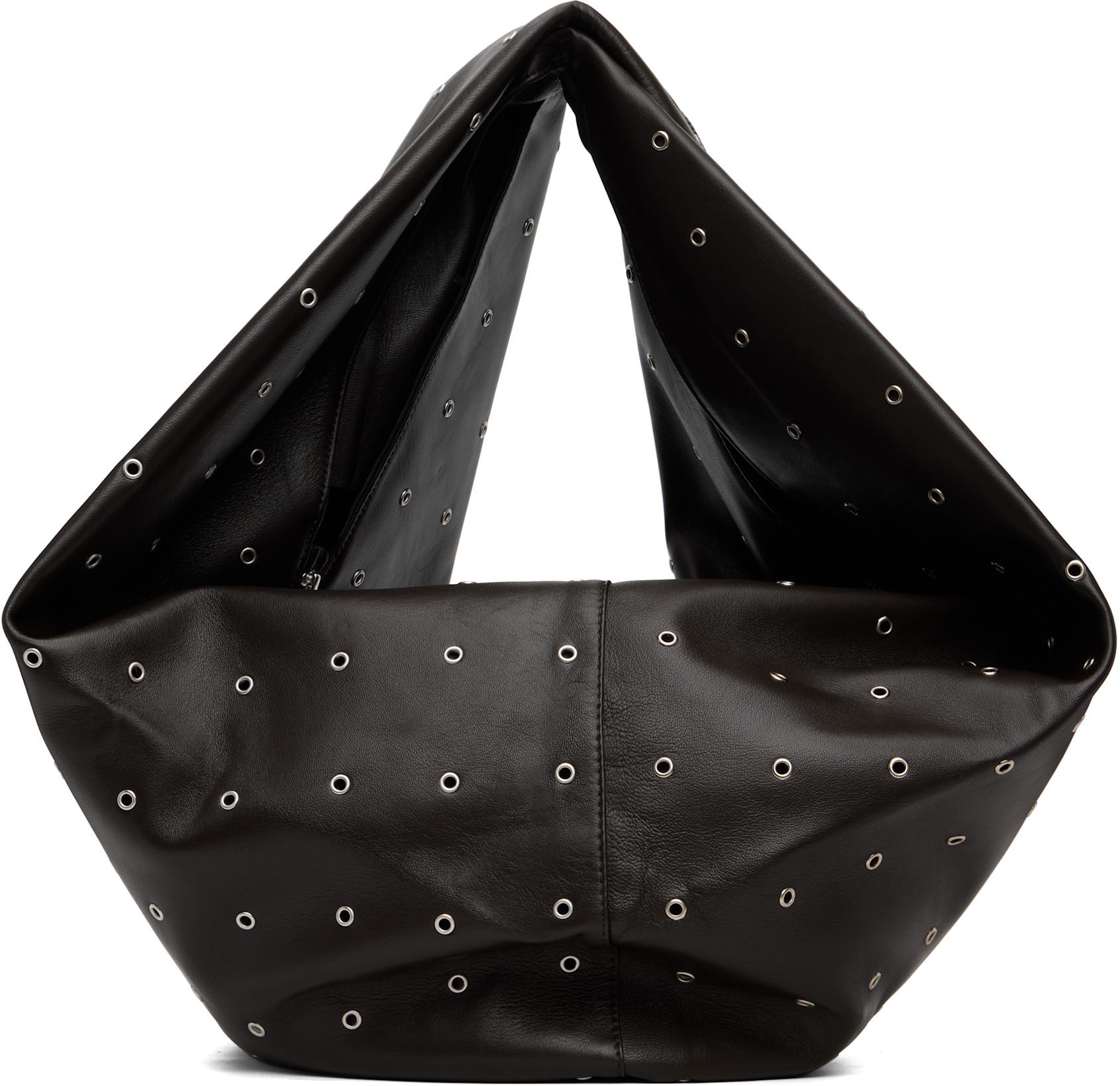 Brown Luna Eyelets Bag by GIMAGUAS