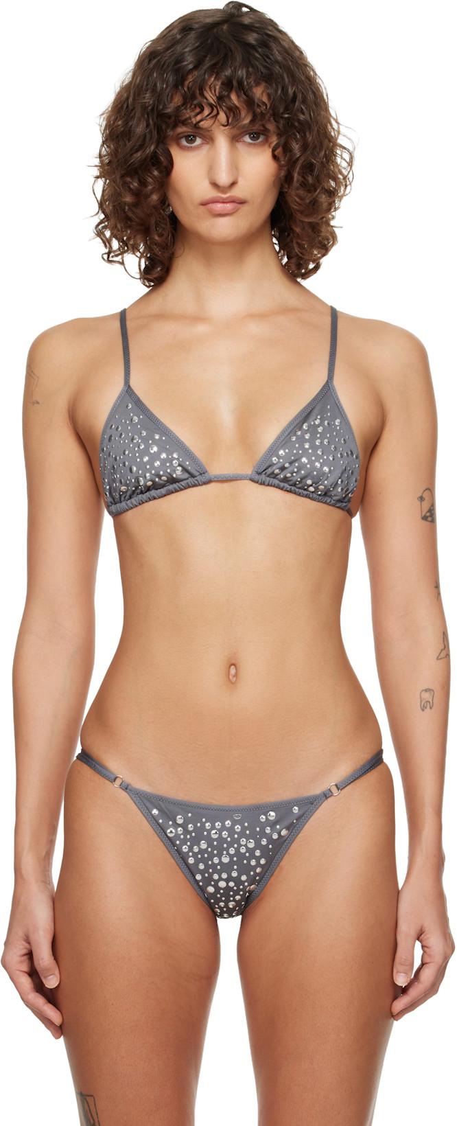 Gray Gaia Bikini Top by GIMAGUAS