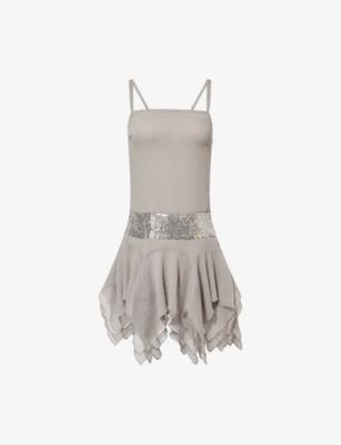 Leila Sequin-Embellished Woven Mini Dress by GIMAGUAS