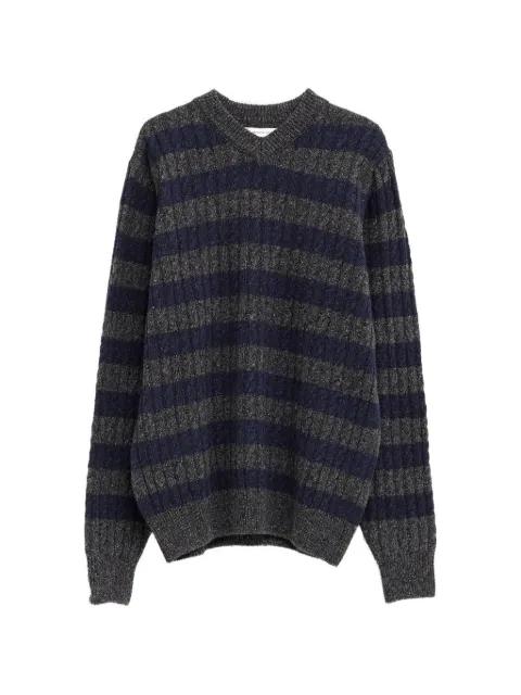 Martin striped cable-knit jumper by GIMAGUAS