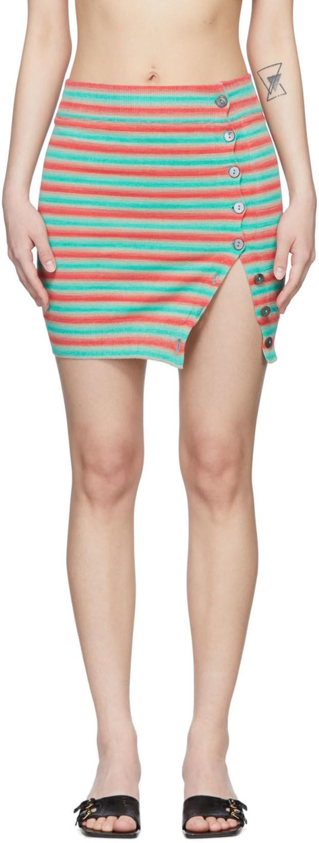 SSENSE Exclusive Blue Mini Skirt by GIMAGUAS
