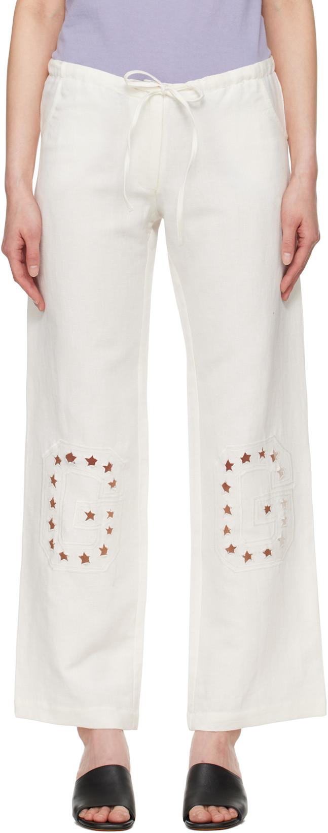 White Gima Lounge Pants by GIMAGUAS