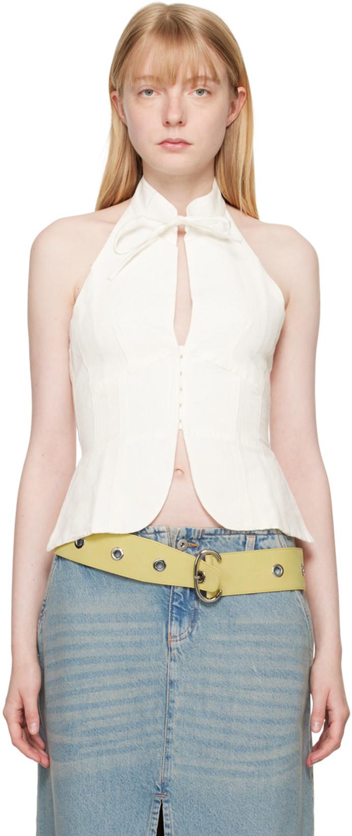 White Ring Tank Top by GIMAGUAS