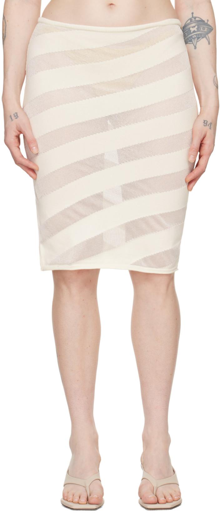 White Zebara Midi Skirt by GIMAGUAS