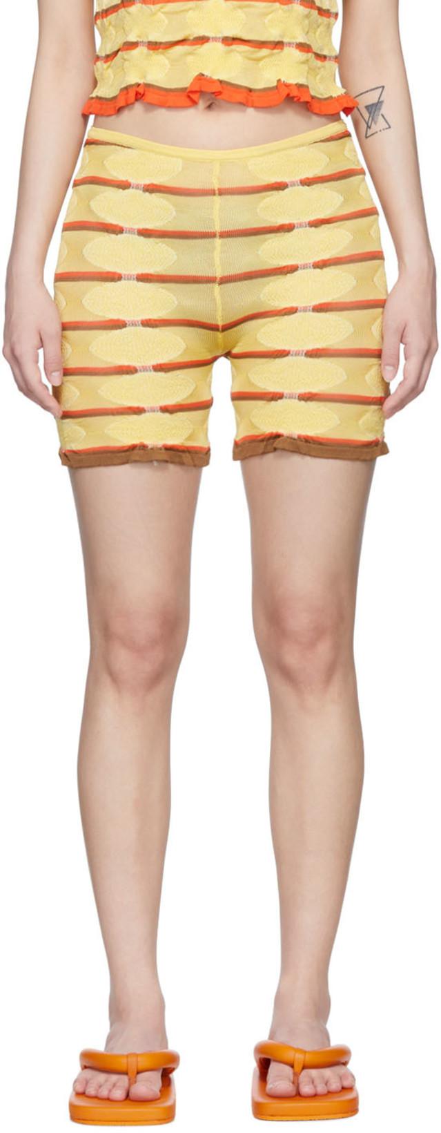 Yellow Viscose Shorts by GIMAGUAS