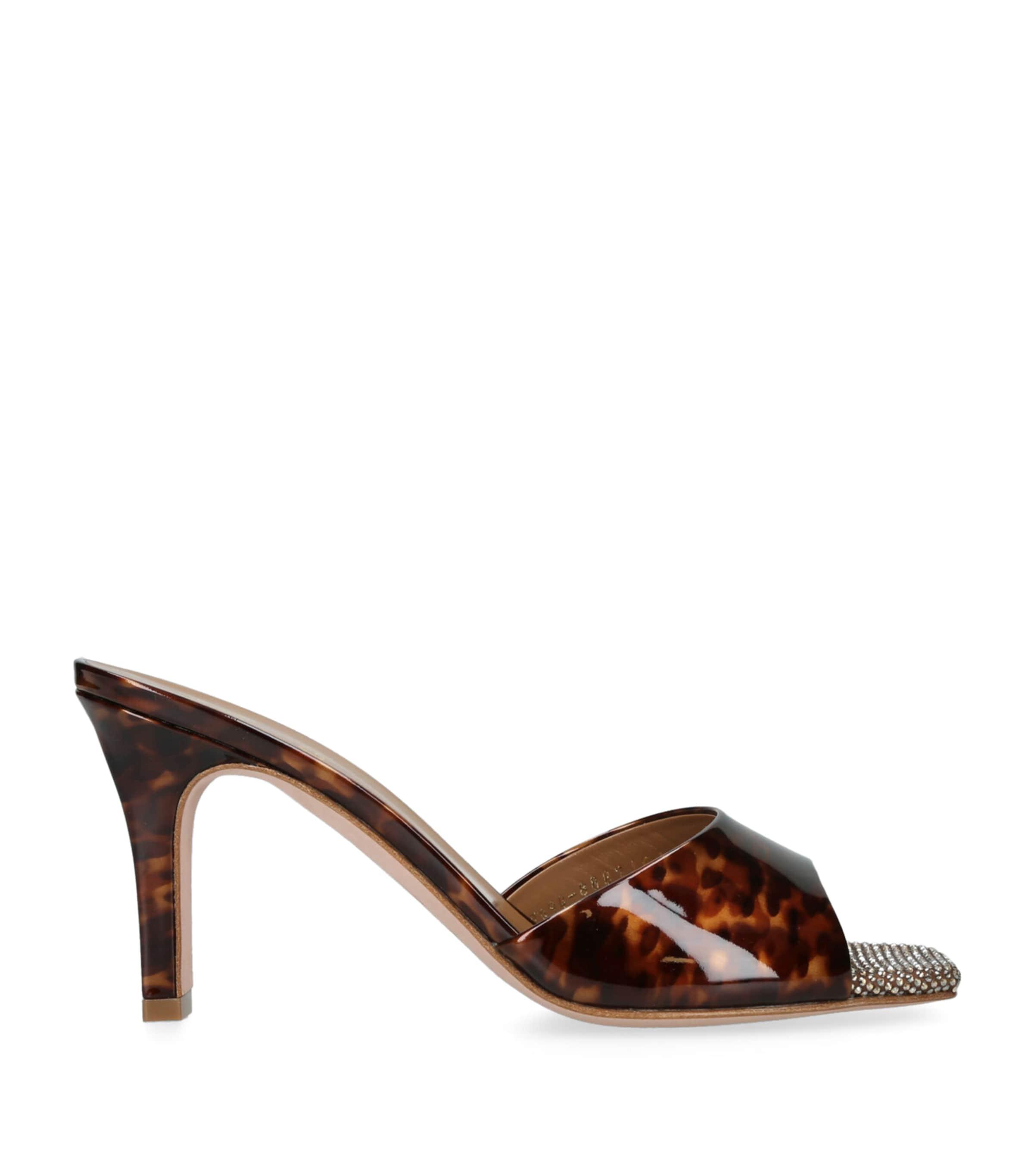 Gina Patent Leather Yasmin Heeled Mules 85 by GINA