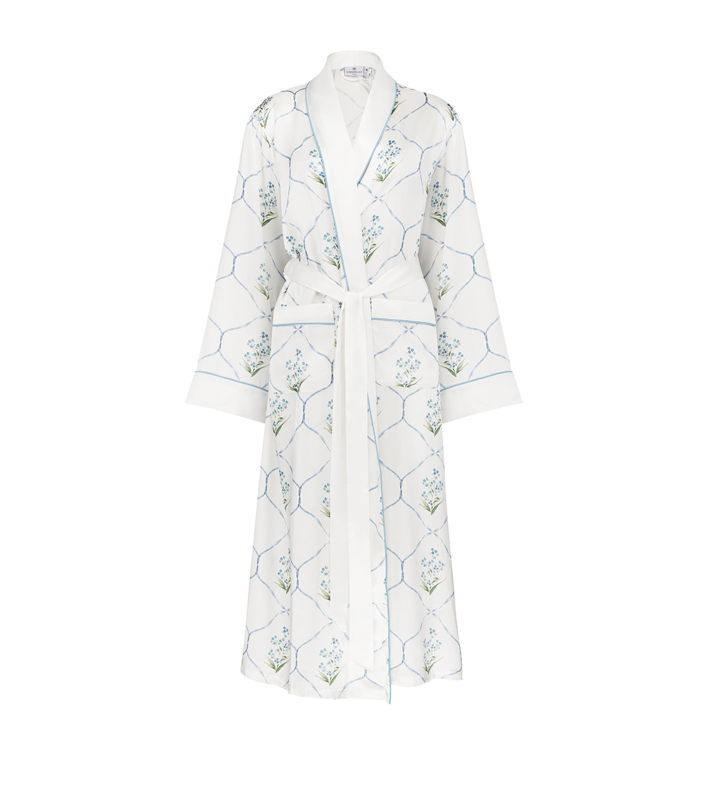 Gingerlily x Memo Press Silk Floral Robe (Medium) by GINGERLILY
