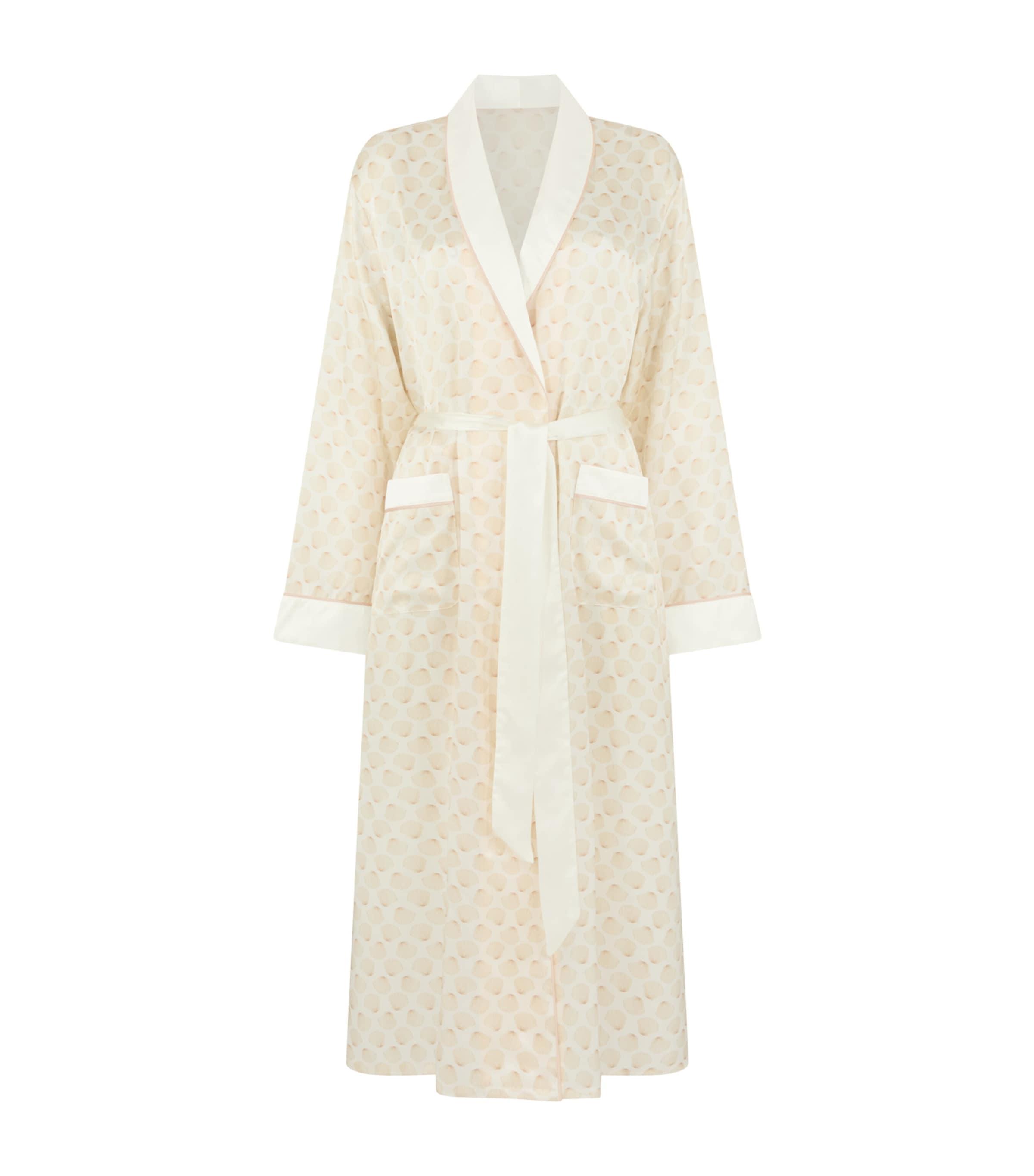 Gingerlily x Memo Press Small Mulberry Seashells Silk Robe by GINGERLILY