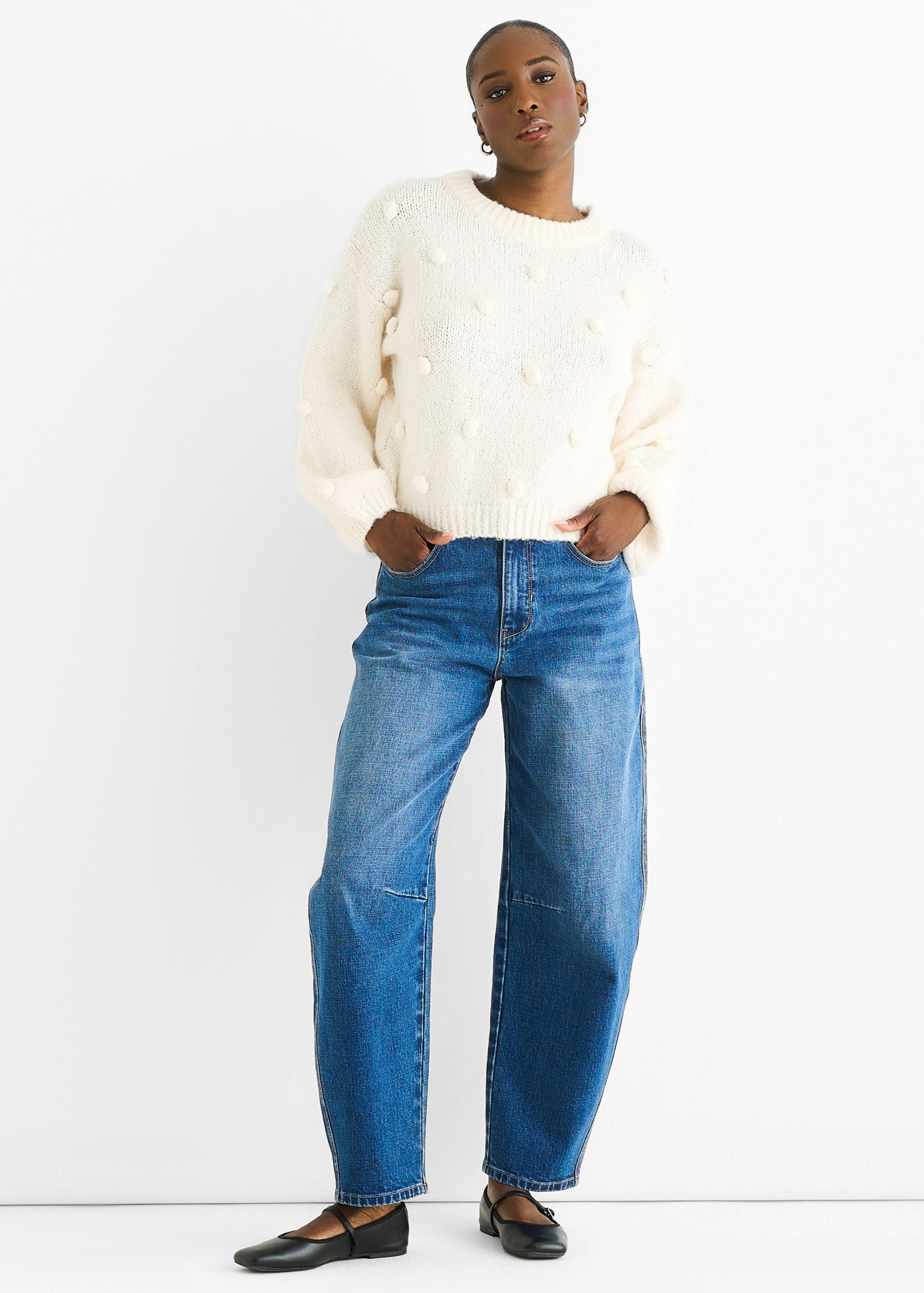 Cream Wool Mix Oversized Knit Jumper by GINI LONDON