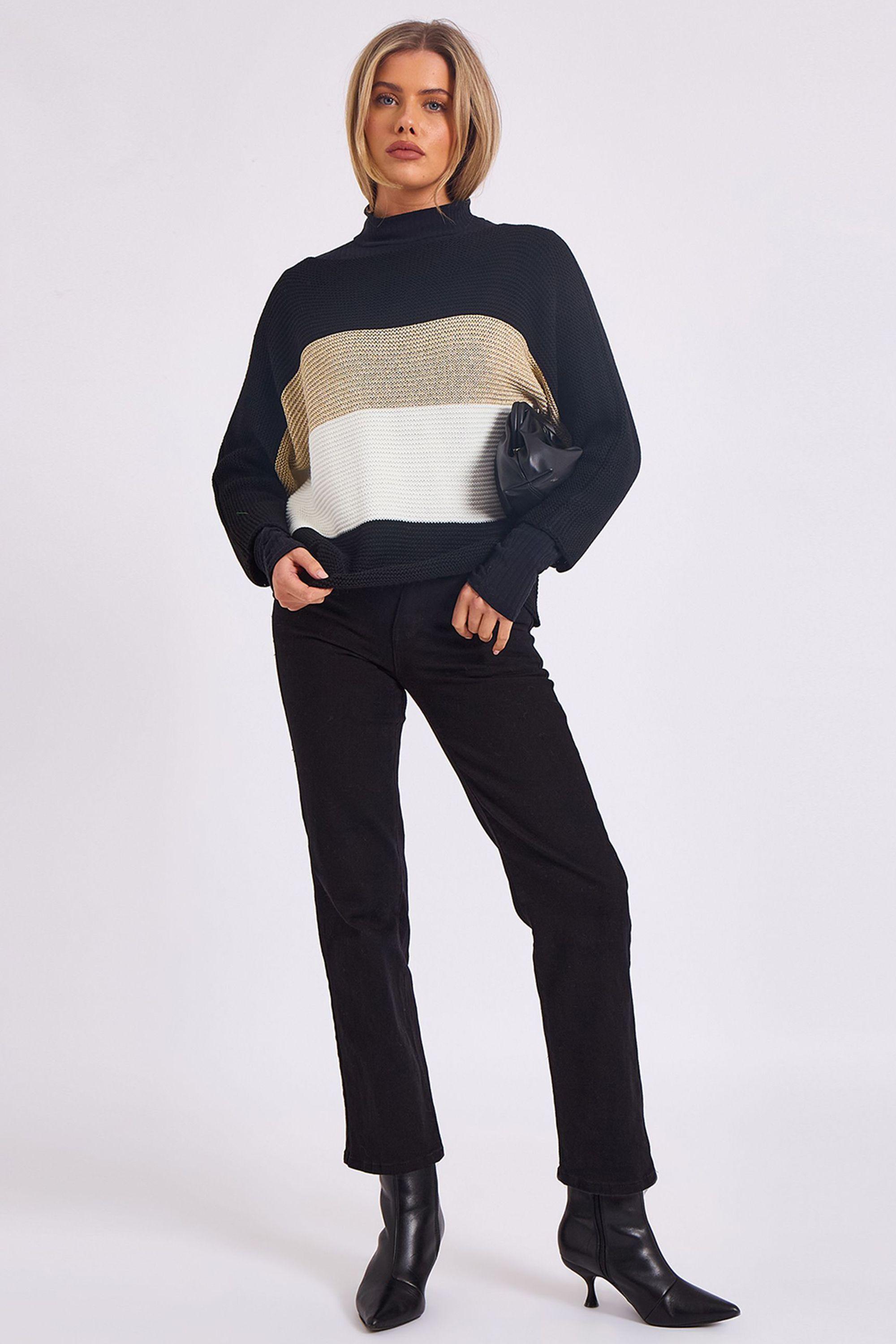 Stripe Knit Oversized Jumper by GINI LONDON