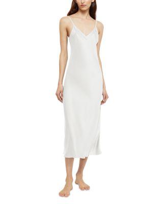 Silk Long V Neck Nite by GINIA