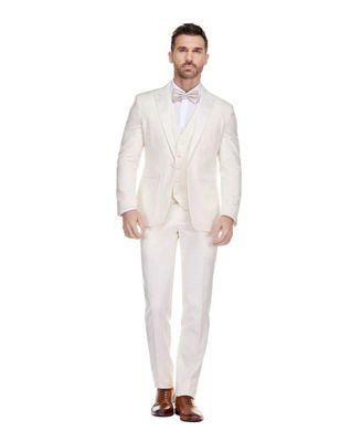 Men's 3-Piece Slim Fit Tuxedo with Peak Lapel by GINO VITALE