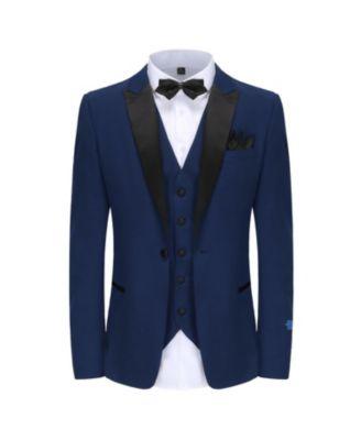 Men's 3-Piece Slim Fit Tuxedo with Peak Lapel by GINO VITALE