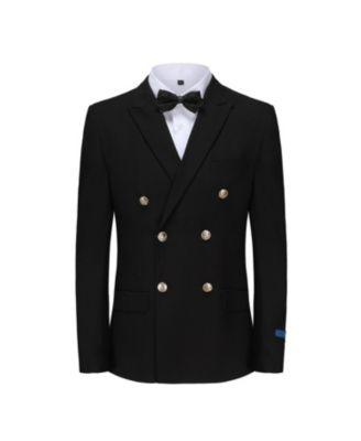 Men's Slim Fit 2-Piece Double Breasted Suit by GINO VITALE