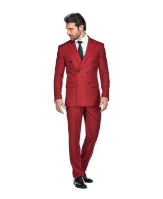 Men's Slim Fit 2-Piece Double Breasted Suit by GINO VITALE