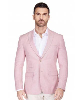 Men's Slim Fit Linen-Blend Blazer by GINO VITALE
