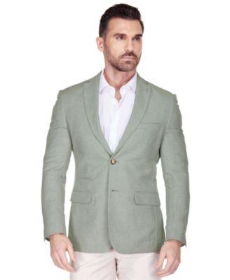 Men's Slim Fit Linen-Blend Blazer by GINO VITALE