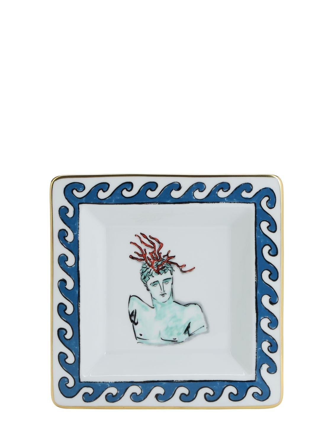 18cm Nettuno Square Porcelain Valet Tray by GINORI 1735