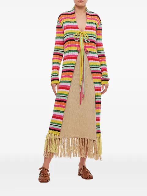 striped fringe cardigan by GIO GIOVANNI GEROSA
