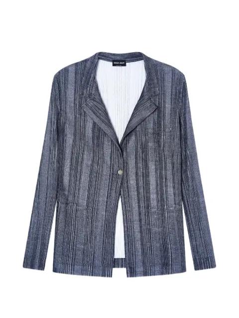 Asv plissé-effect single-breasted jacket by GIORGIO ARMANI