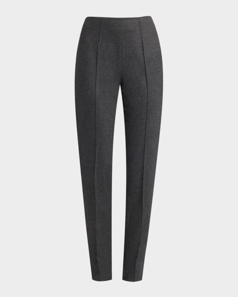 Cashmere Flannel Slim-Leg Ankle Trousers by GIORGIO ARMANI