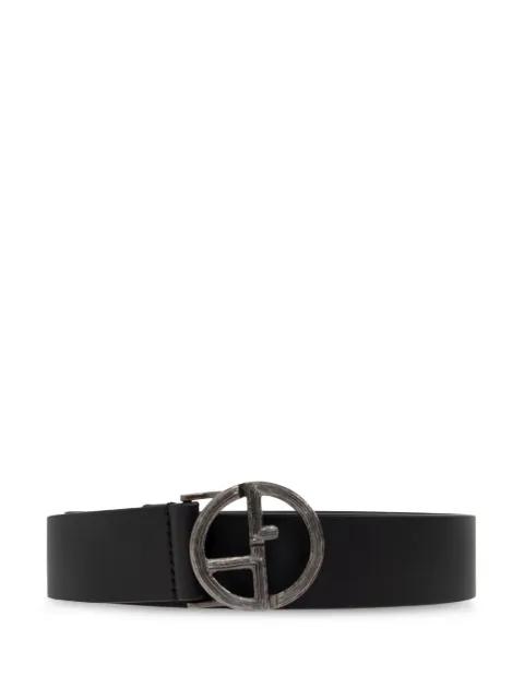 GA-logo leather belt by GIORGIO ARMANI