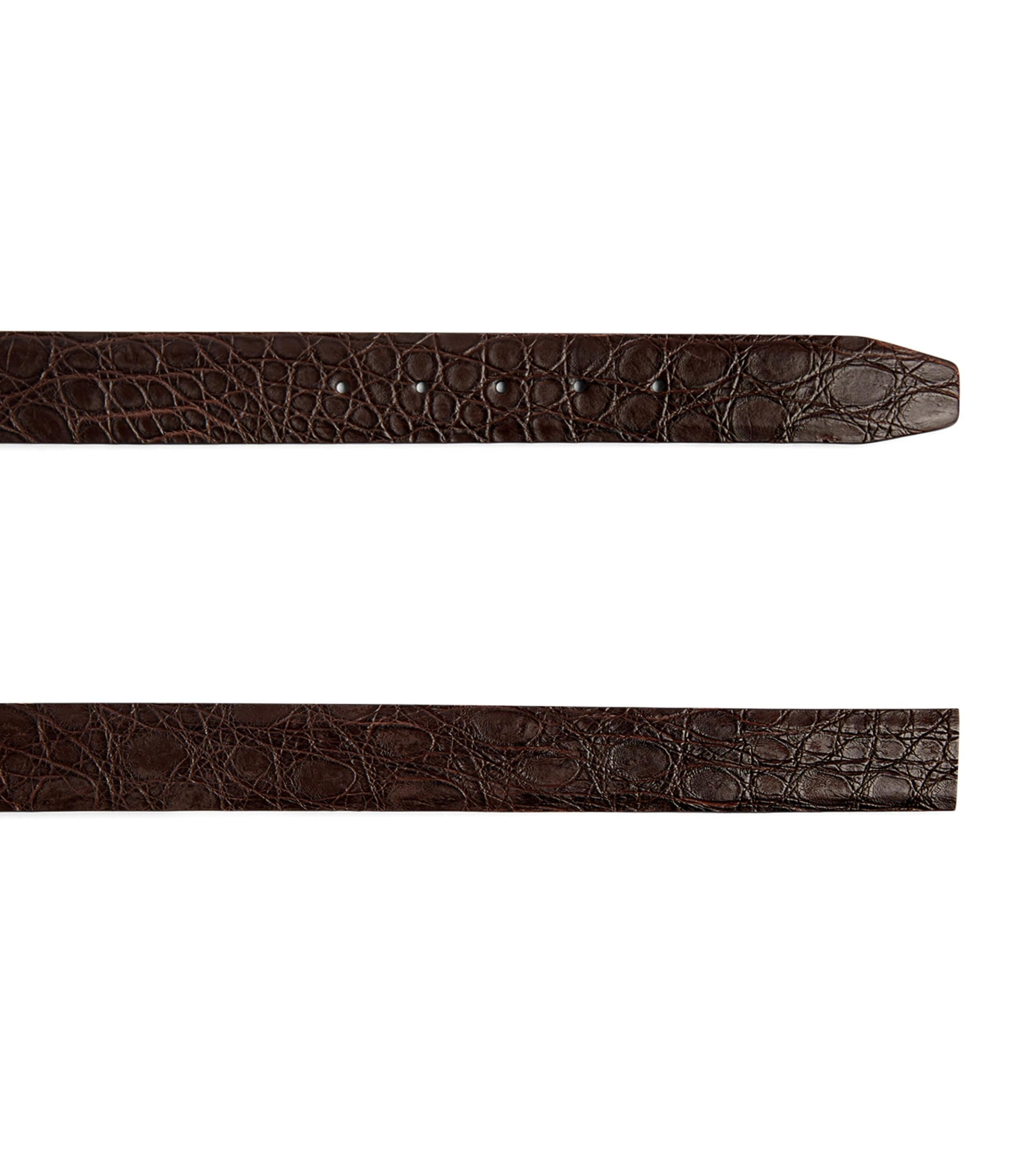 Giorgio Armani Crocodile Leather Belt by GIORGIO ARMANI