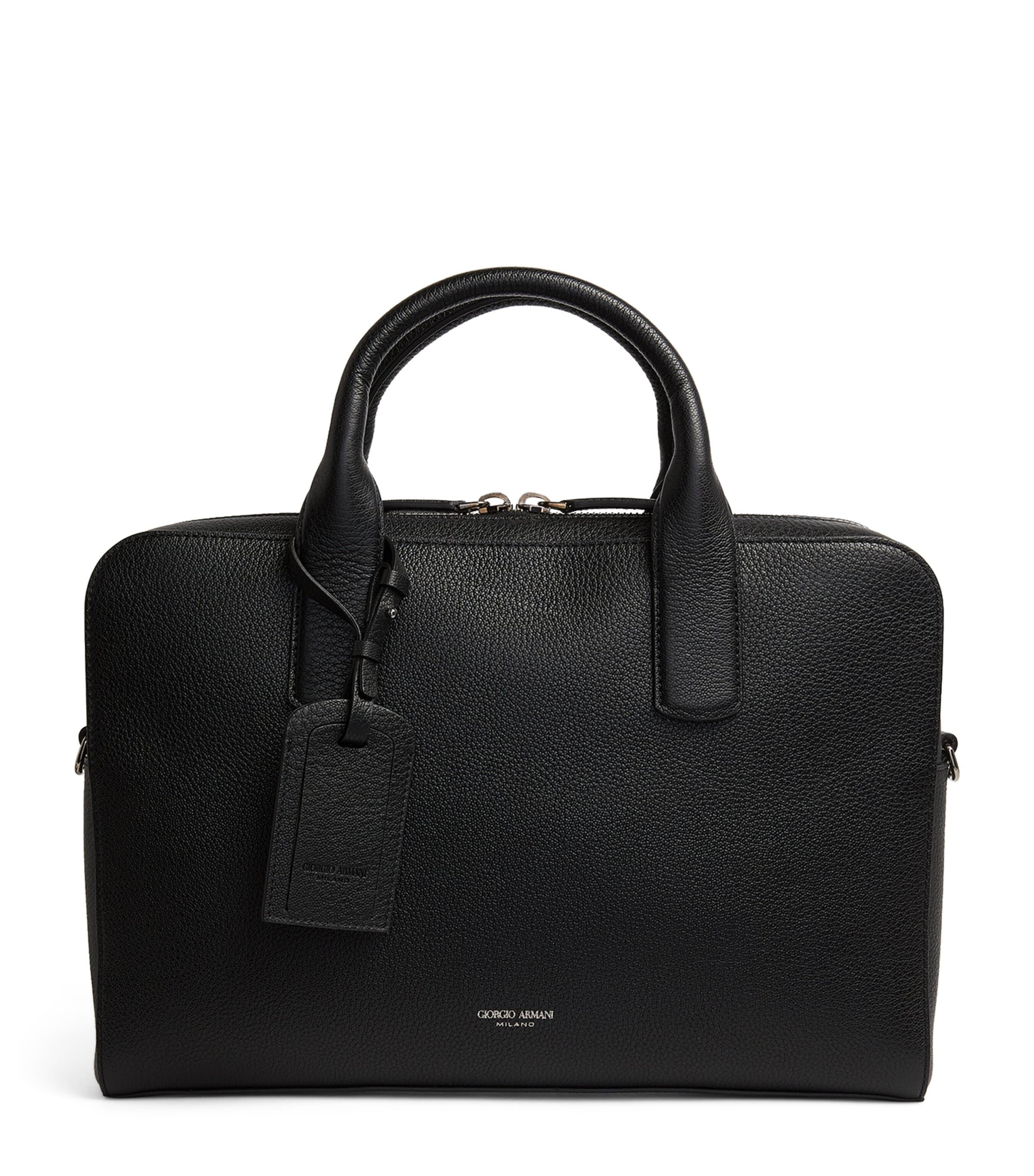 Giorgio Armani Leather Briefcase by GIORGIO ARMANI