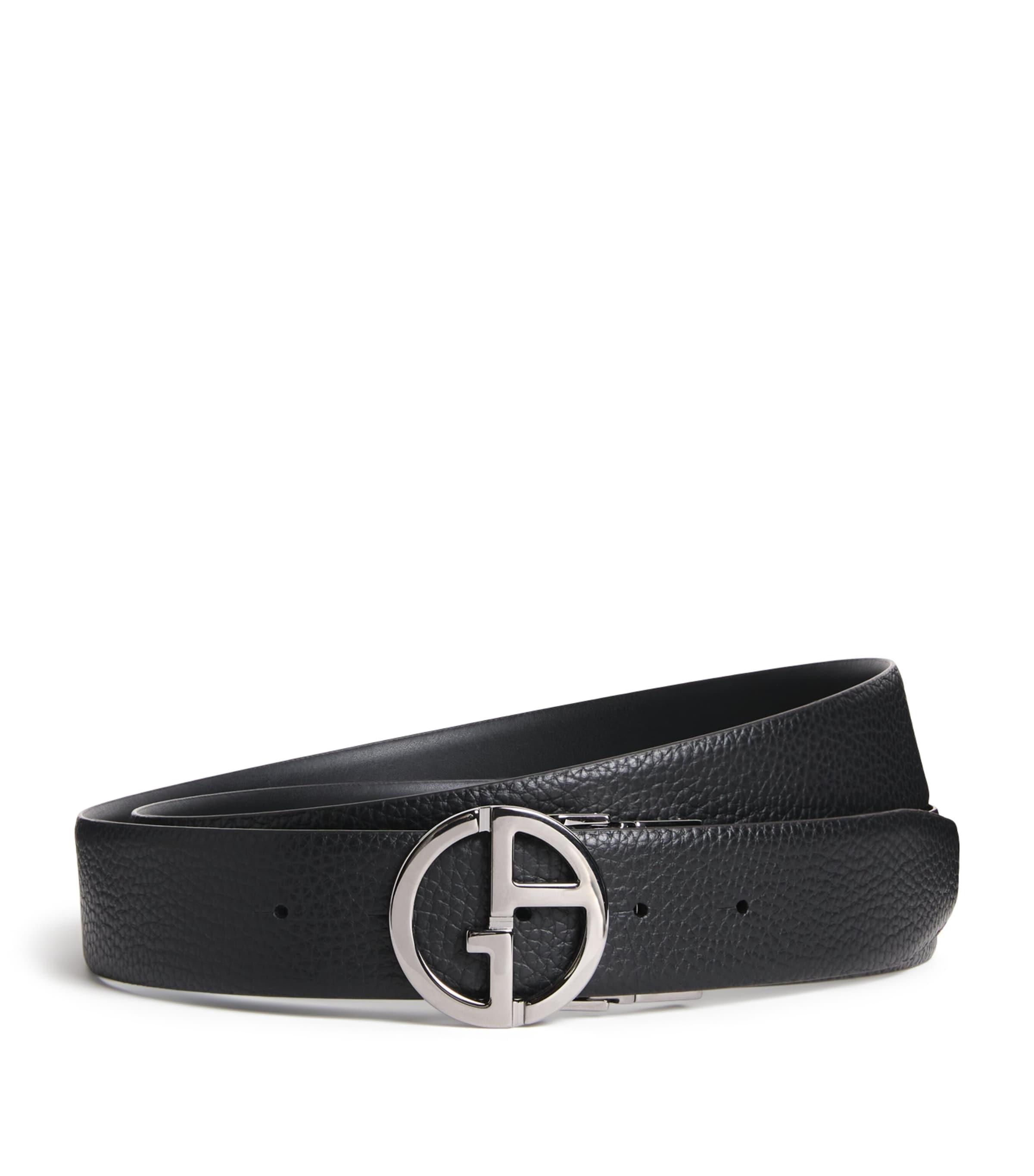 Giorgio Armani Leather Logo Belt by GIORGIO ARMANI