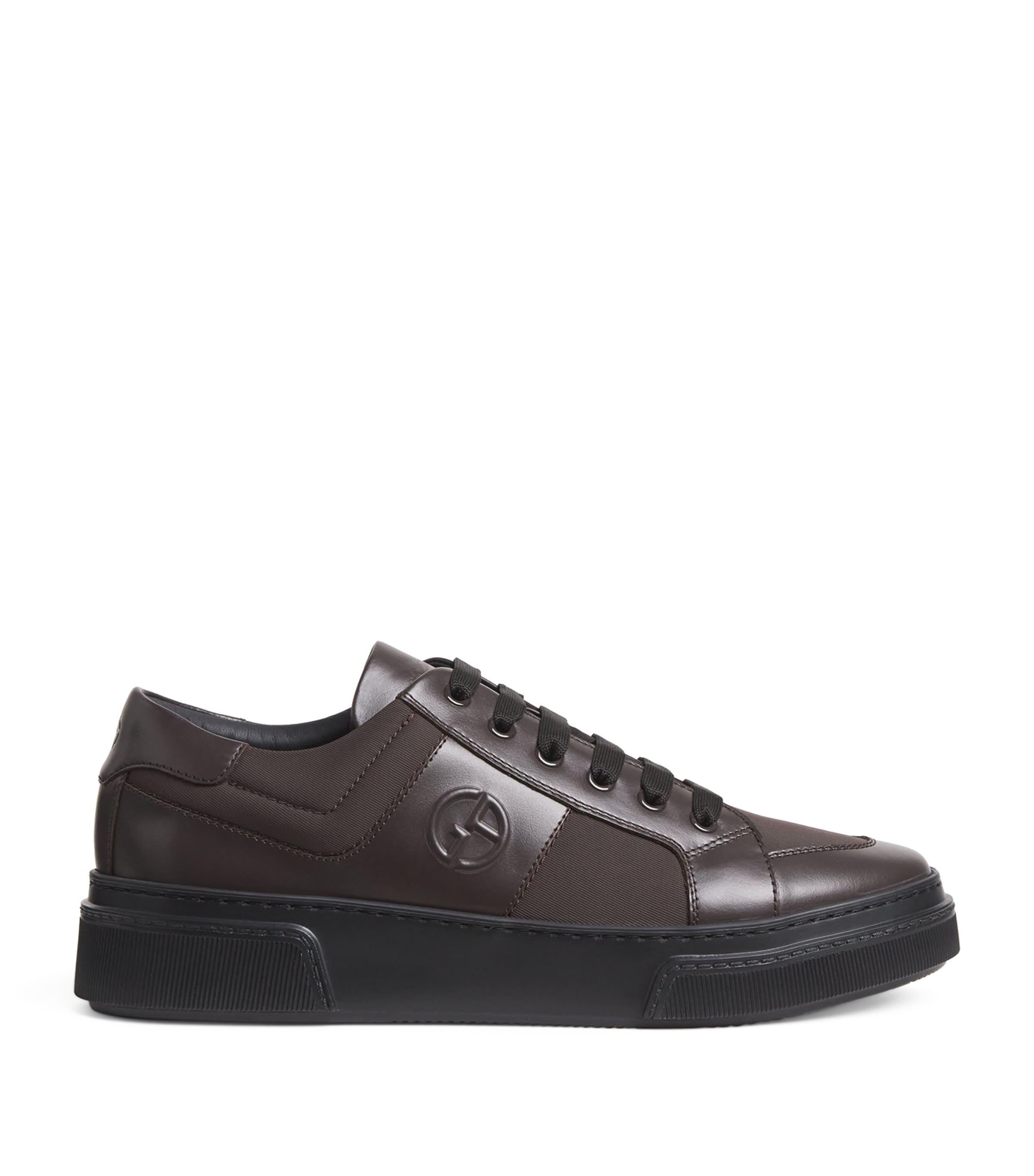 Giorgio Armani Leather Logo Sneakers by GIORGIO ARMANI