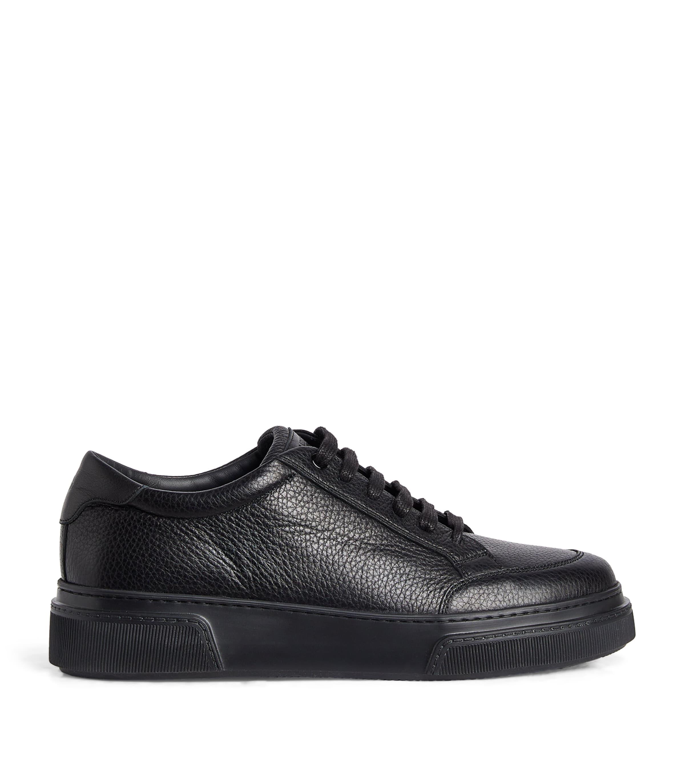 Giorgio Armani Leather Low-Top Sneakers by GIORGIO ARMANI