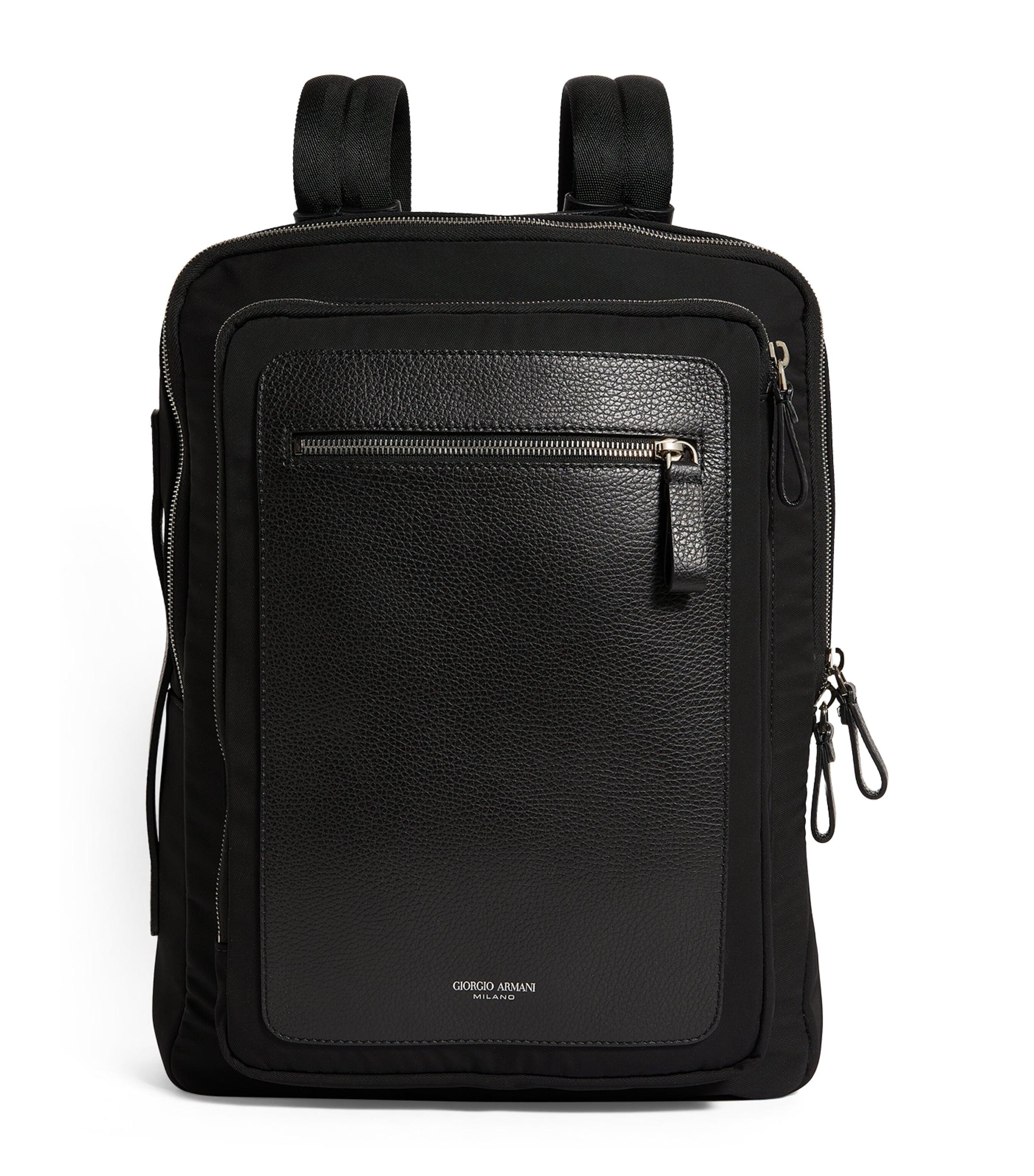 Giorgio Armani Leather-Trim Backpack by GIORGIO ARMANI