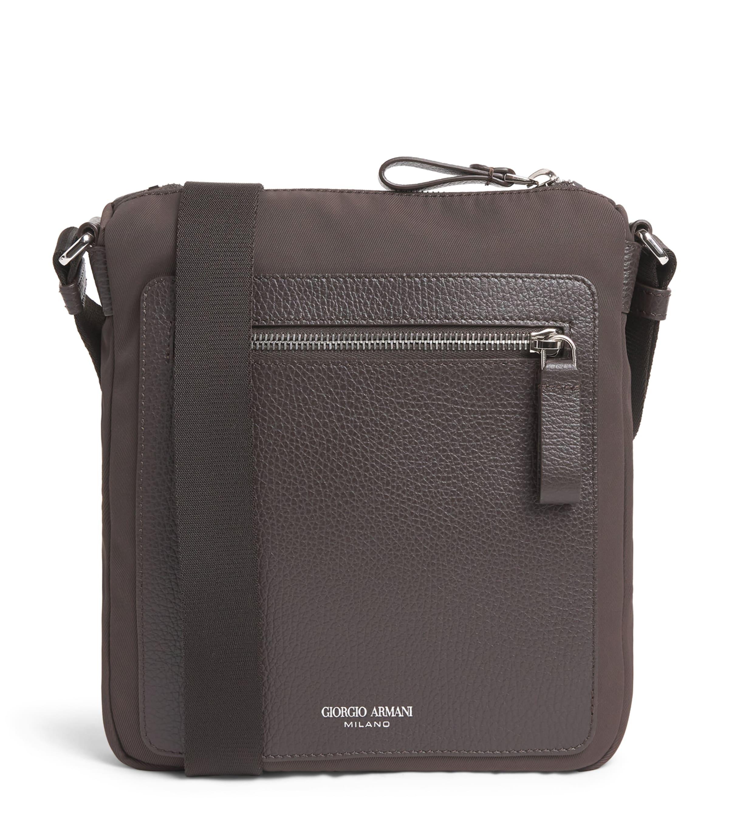Giorgio Armani Leather-Trim Cross-Body Bag by GIORGIO ARMANI