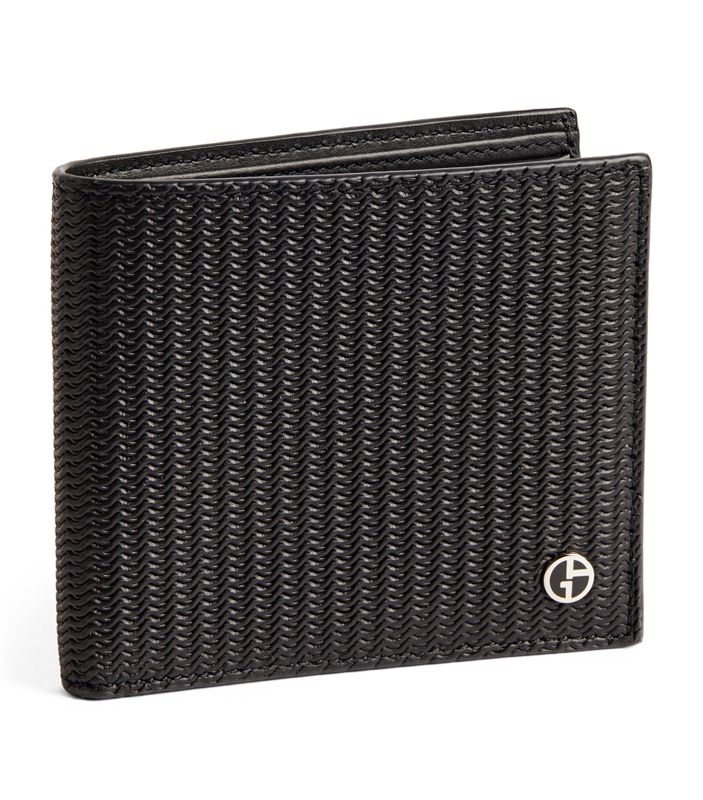 Giorgio Armani Leather Wave-Embossed Bifold Wallet by GIORGIO ARMANI