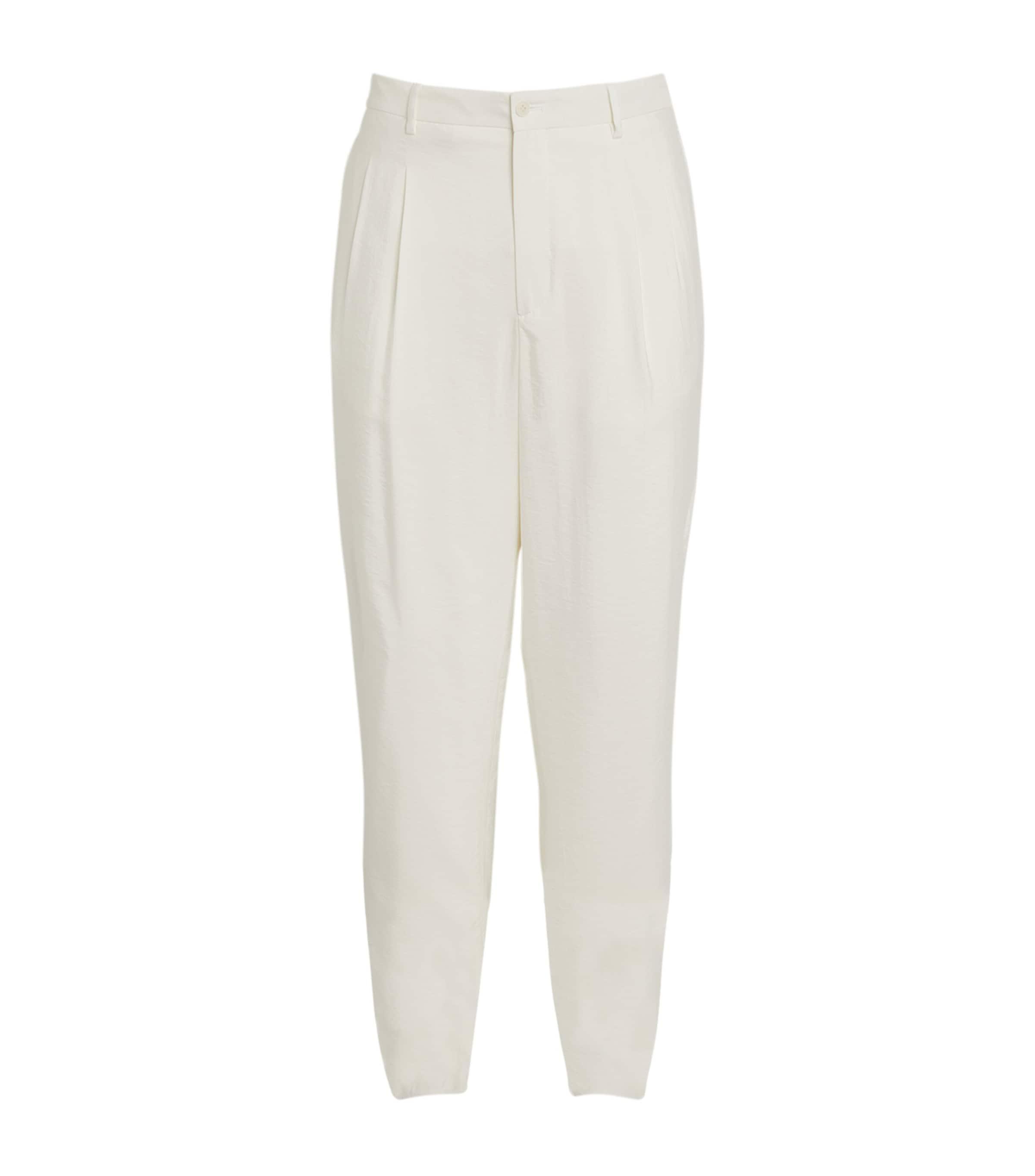 Giorgio Armani Silk-Blend Tailored Trousers by GIORGIO ARMANI