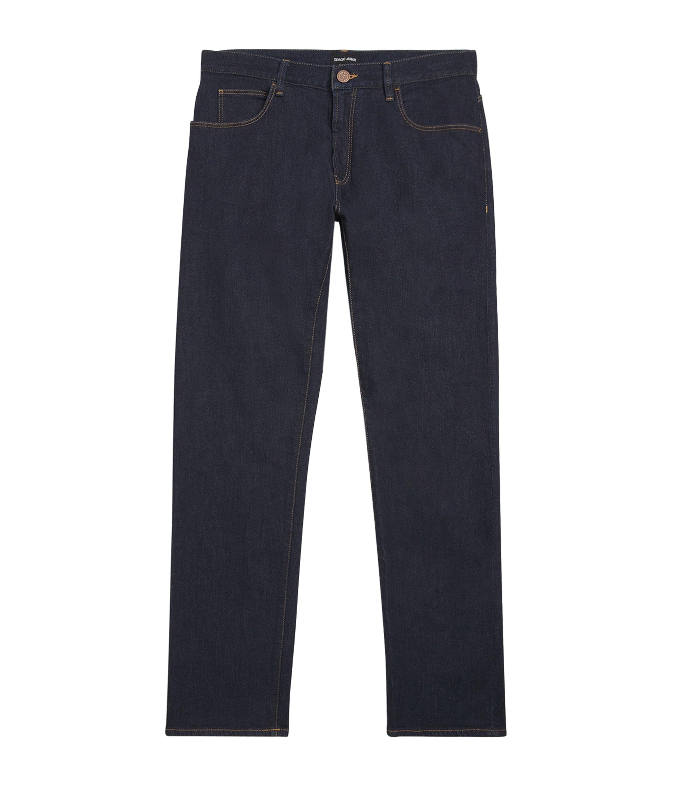 Giorgio Armani Stretch-Cotton Straight Jeans by GIORGIO ARMANI