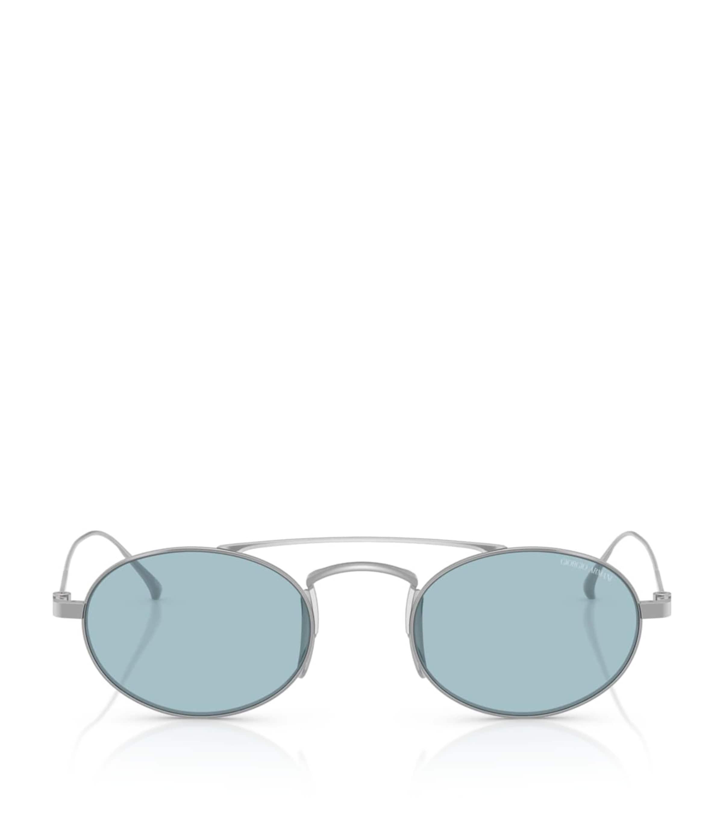 Giorgio Armani Titanium Oval Sunglasses by GIORGIO ARMANI