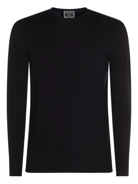 Icon cashmere long-sleeve sweater by GIORGIO ARMANI