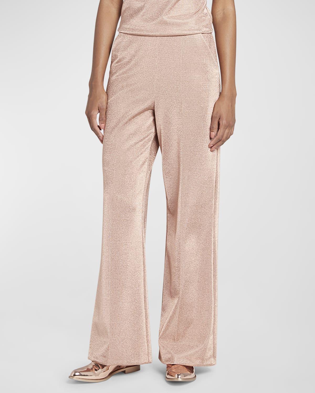 Lurex Bonded Jersey Trousers by GIORGIO ARMANI