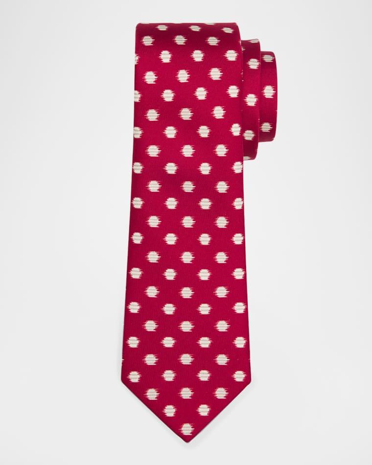 Men's Abstract Polka Dot Silk Tie by GIORGIO ARMANI